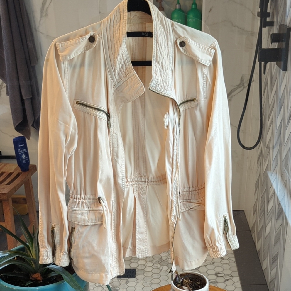 Max jeans Cream Utility Jacket